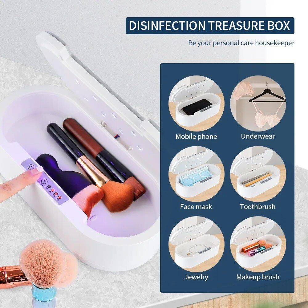 UVC LED Sterilizer Box with Aromatherapy for Tools, Jewelry & Glasses Beauty Gadgets New Arrivals Color : White UVC LED Sterilizer Box with Aromatherapy for Tools, Jewelry & Glasses Beauty Gadgets New Arrivals Color : White