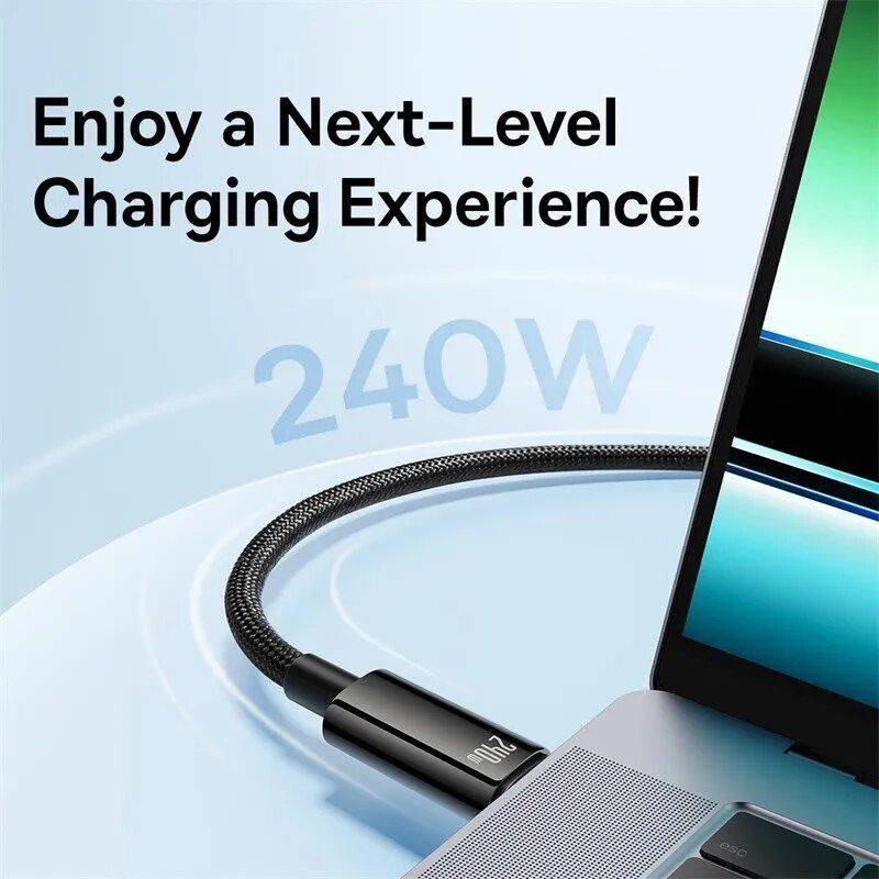 Ultra-Fast 240W Type-C to Type-C Charging Cable for iPhone 15 & MacBook Charging Cables Electronics Color : Black Ultra-Fast 240W Type-C to Type-C Charging Cable for iPhone 15 & MacBook Charging Cables Electronics Color : Black