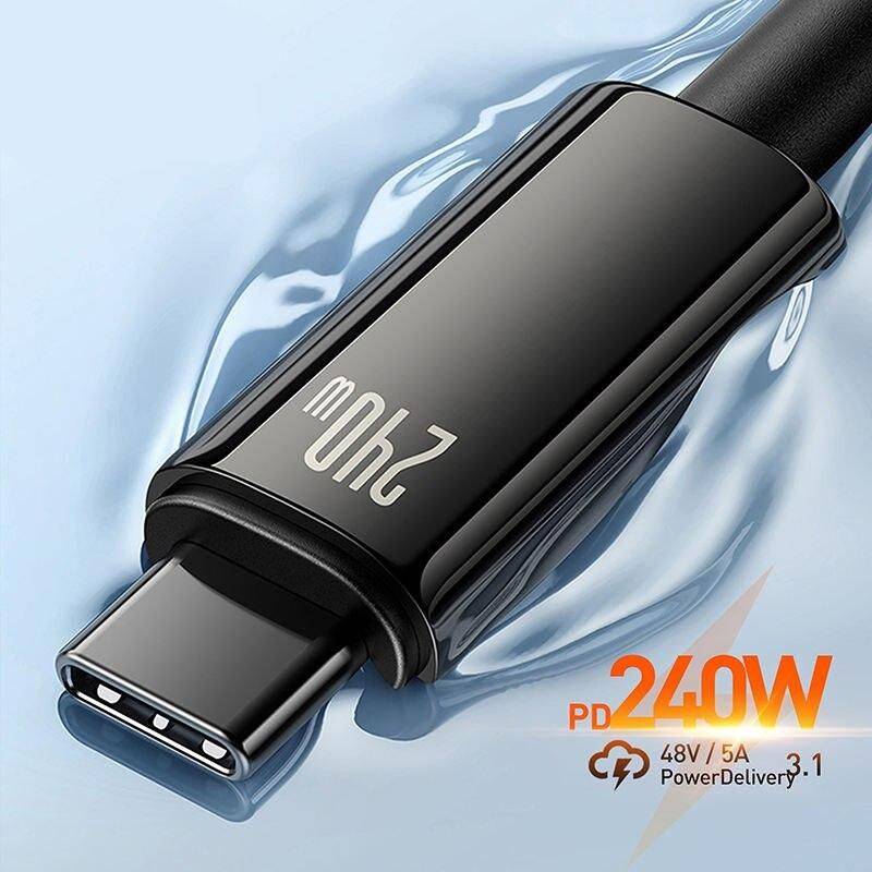 Ultra-Fast 240W Type-C to Type-C Charging Cable for iPhone 15 & MacBook Charging Cables Electronics Color : Black Ultra-Fast 240W Type-C to Type-C Charging Cable for iPhone 15 & MacBook Charging Cables Electronics Color : Black