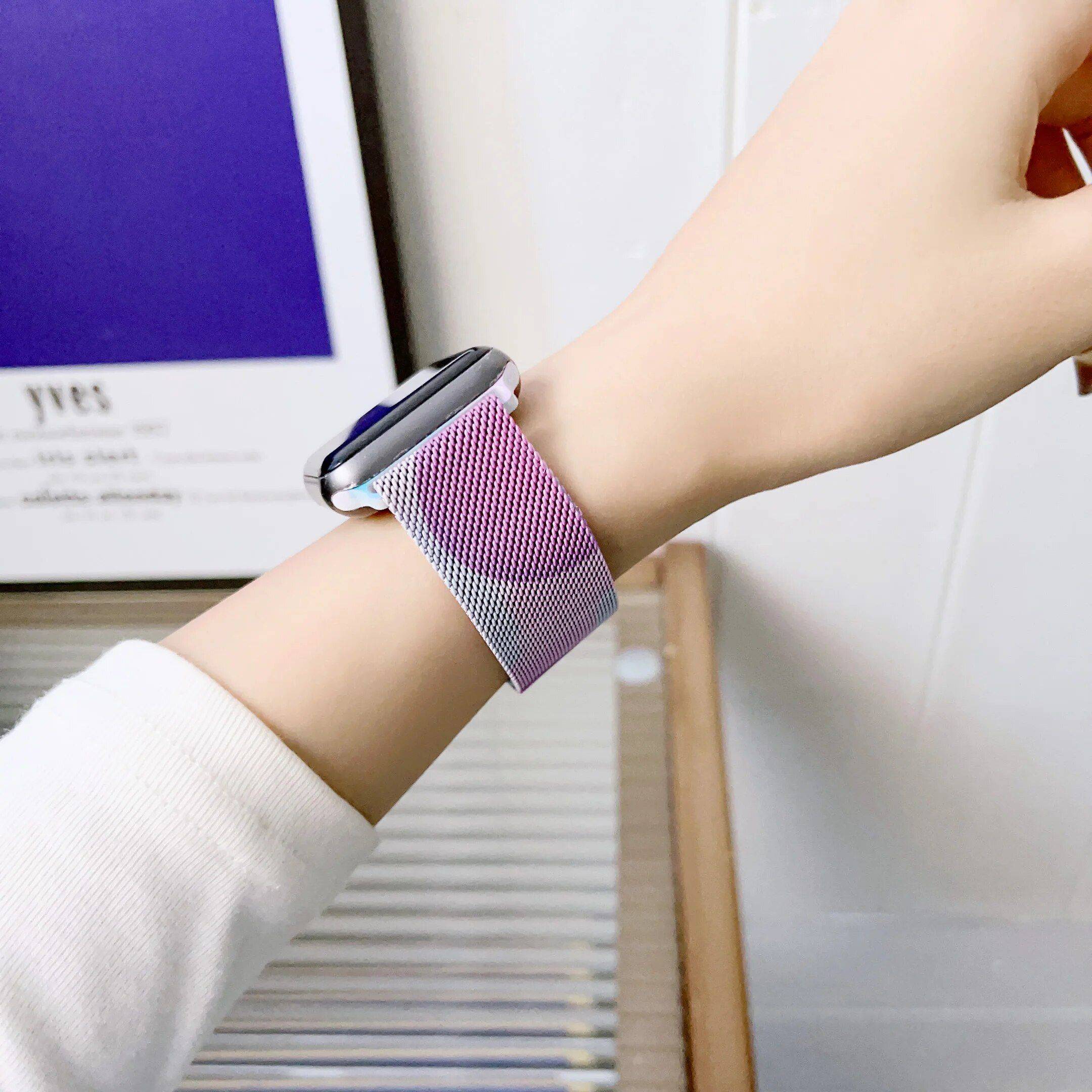 Universal Milanese Loop Stainless Steel Apple Watch Strap Best Sellers Fashion Accessories Smartwatch Bands Color : 1|2|3|4|5|6|7|8|9|10 Universal Milanese Loop Stainless Steel Apple Watch Strap Best Sellers Fashion Accessories Smartwatch Bands Color : 1|2|3|4|5|6|7|8|9|10