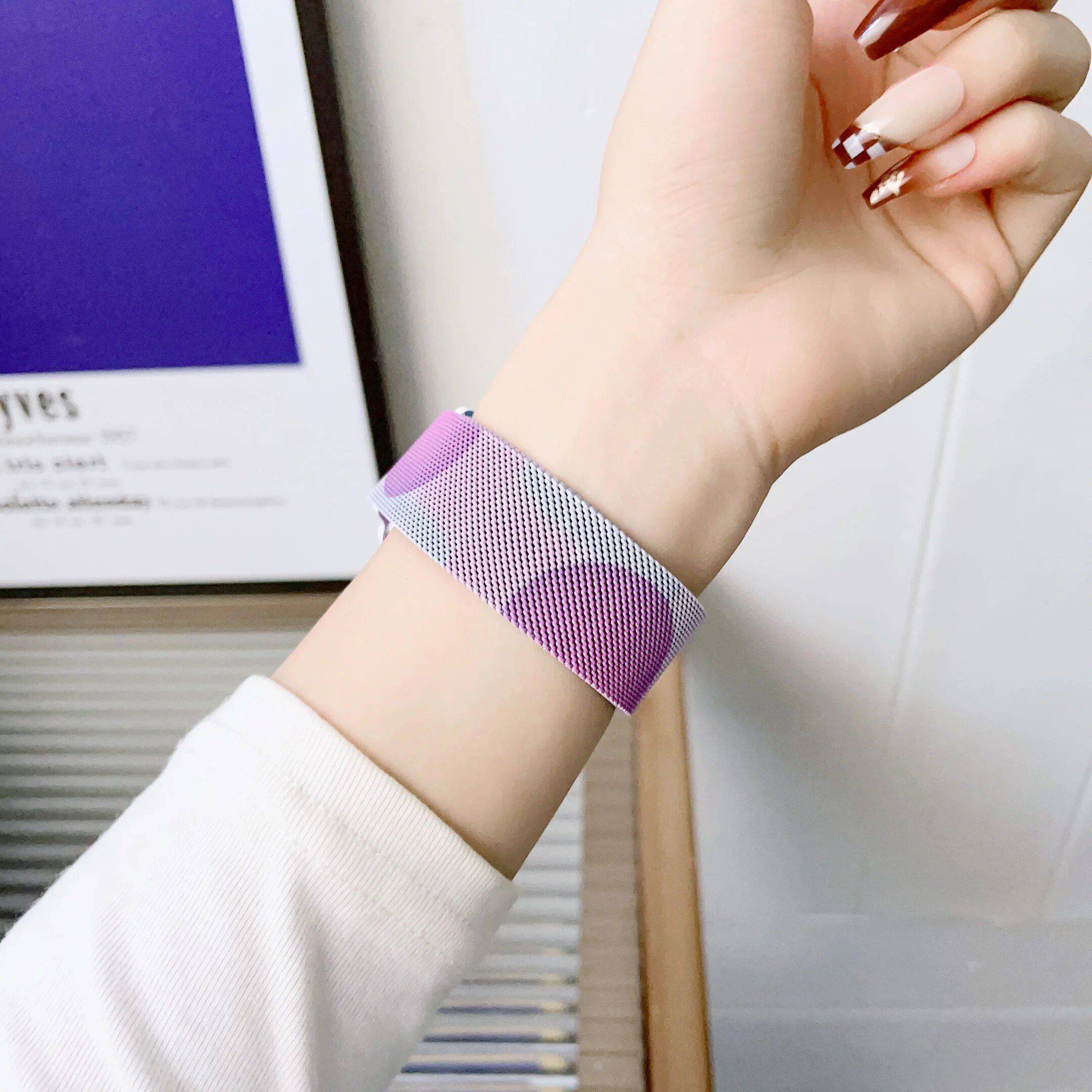 Universal Milanese Loop Stainless Steel Apple Watch Strap Best Sellers Fashion Accessories Smartwatch Bands Color : 1|2|3|4|5|6|7|8|9|10 Universal Milanese Loop Stainless Steel Apple Watch Strap Best Sellers Fashion Accessories Smartwatch Bands Color : 1|2|3|4|5|6|7|8|9|10