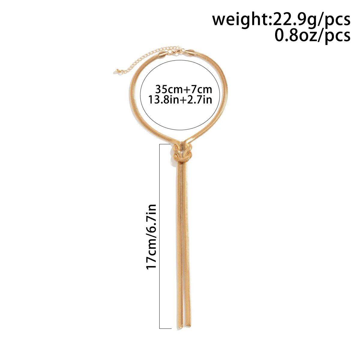 Vintage Tassel Twist & Flat Snake Chain Chunky Necklace Fashion Accessories Jewelry New Arrivals Metal Color : 1|2|3|4|5|6|7 Vintage Tassel Twist & Flat Snake Chain Chunky Necklace Fashion Accessories Jewelry New Arrivals Metal Color : 1|2|3|4|5|6|7