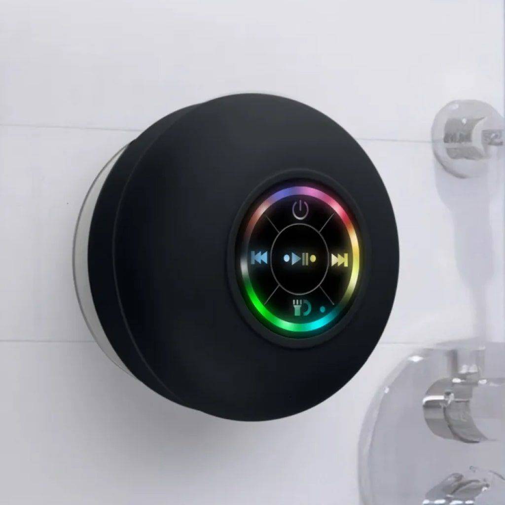 Waterproof Bluetooth Shower Speaker with LED Lights & 3D Surround Sound Bluetooth Speakers Electronics Color : Black Waterproof Bluetooth Shower Speaker with LED Lights & 3D Surround Sound Bluetooth Speakers Electronics Color : Black