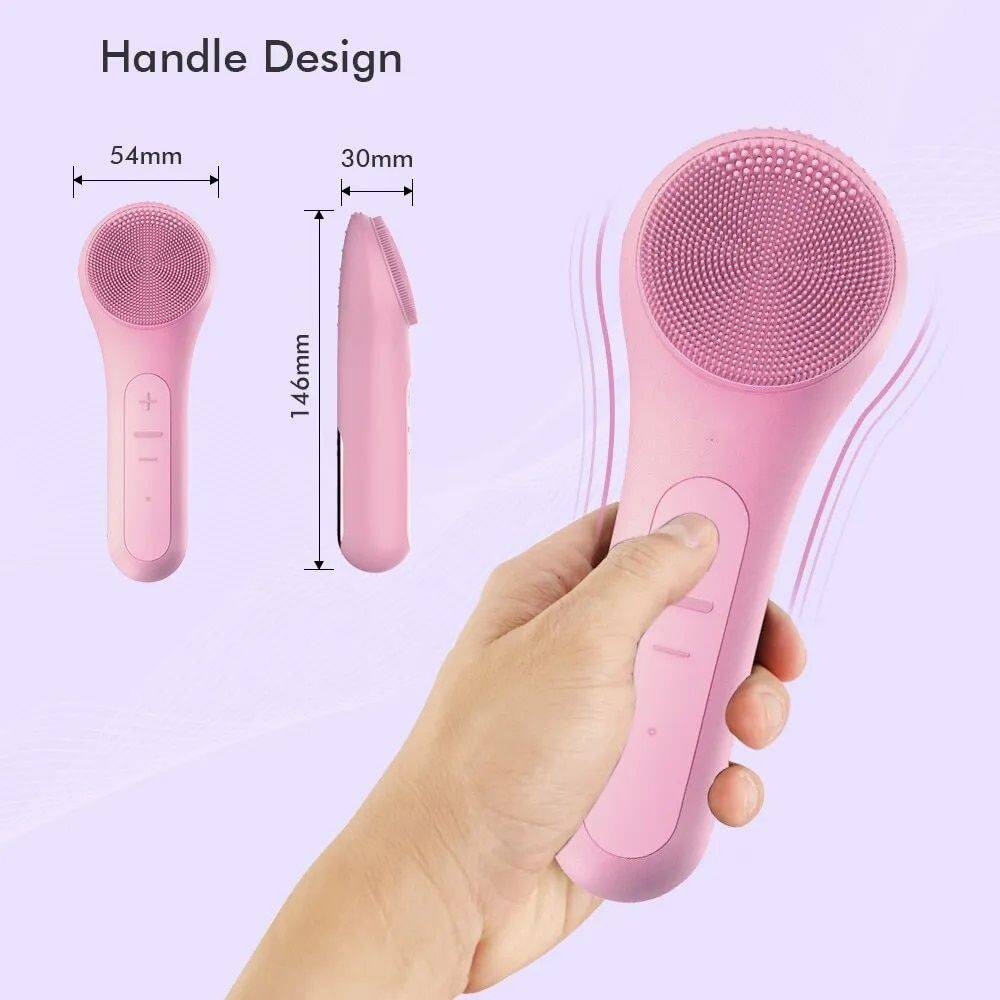 Waterproof Electric Sonic Facial Cleansing Brush with Deep Clean Technology Beauty Gadgets New Arrivals Color : Pink Waterproof Electric Sonic Facial Cleansing Brush with Deep Clean Technology Beauty Gadgets New Arrivals Color : Pink