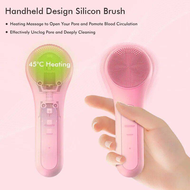Waterproof Electric Sonic Facial Cleansing Brush with Deep Clean Technology Beauty Gadgets New Arrivals Color : Pink Waterproof Electric Sonic Facial Cleansing Brush with Deep Clean Technology Beauty Gadgets New Arrivals Color : Pink