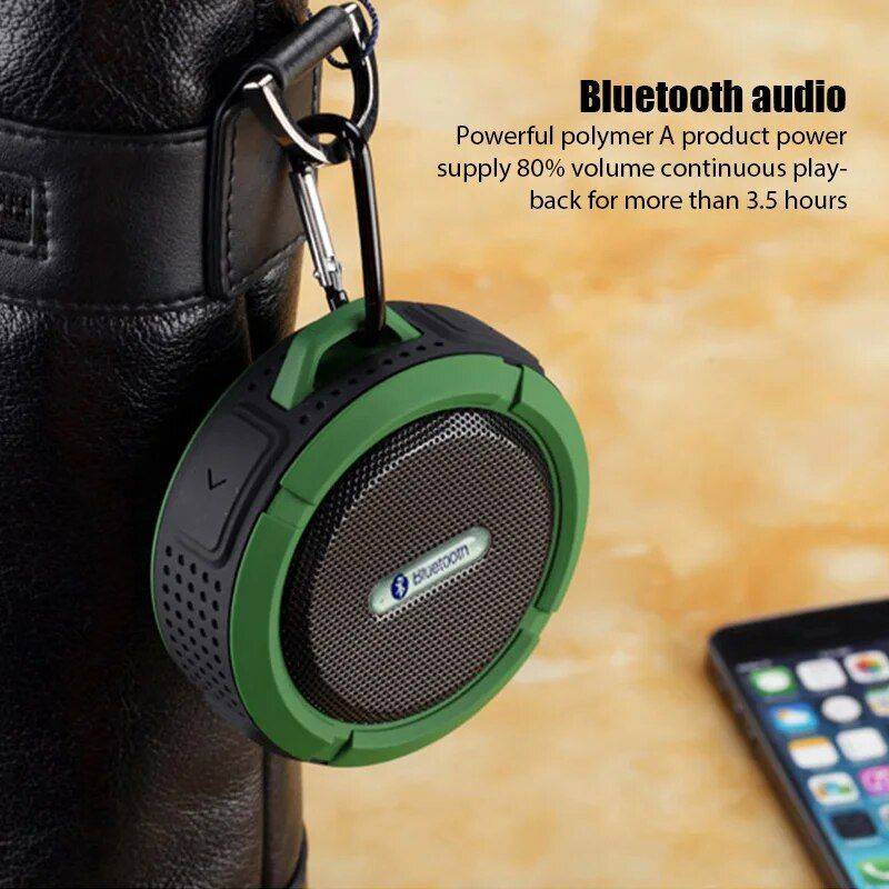 Waterproof Portable Bluetooth Mini Speaker with Deep Bass Bluetooth Speakers Electronics Color : Teal|Black|Red|Orange|Green Waterproof Portable Bluetooth Mini Speaker with Deep Bass Bluetooth Speakers Electronics Color : Teal|Black|Red|Orange|Green