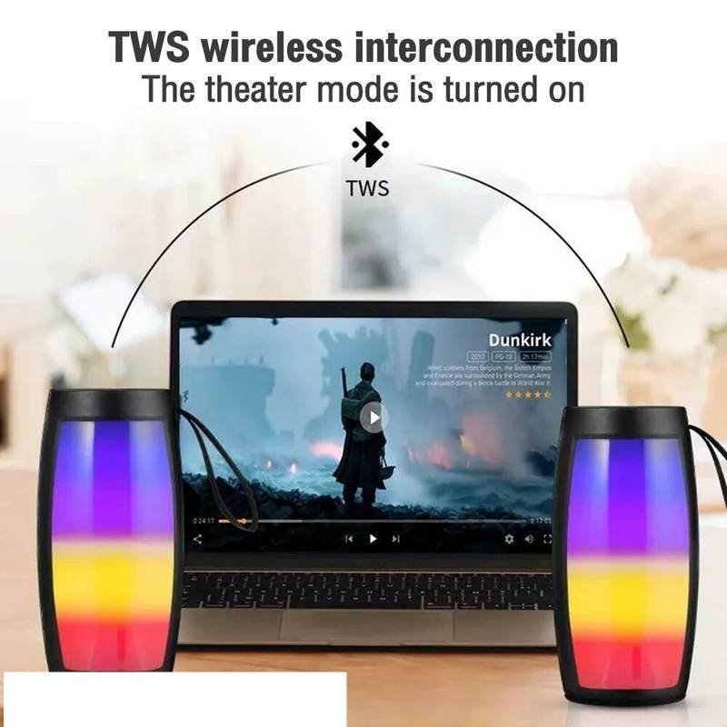 Wireless Bluetooth Speaker with LED Lights and Powerful Bass Bluetooth Speakers Electronics Color : Black Wireless Bluetooth Speaker with LED Lights and Powerful Bass Bluetooth Speakers Electronics Color : Black