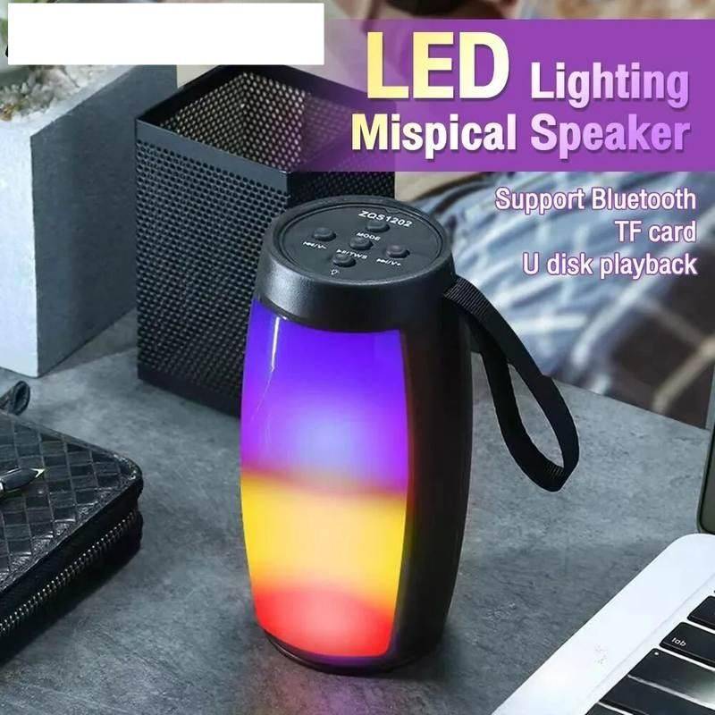Wireless Bluetooth Speaker with LED Lights and Powerful Bass Bluetooth Speakers Electronics Color : Black Wireless Bluetooth Speaker with LED Lights and Powerful Bass Bluetooth Speakers Electronics Color : Black