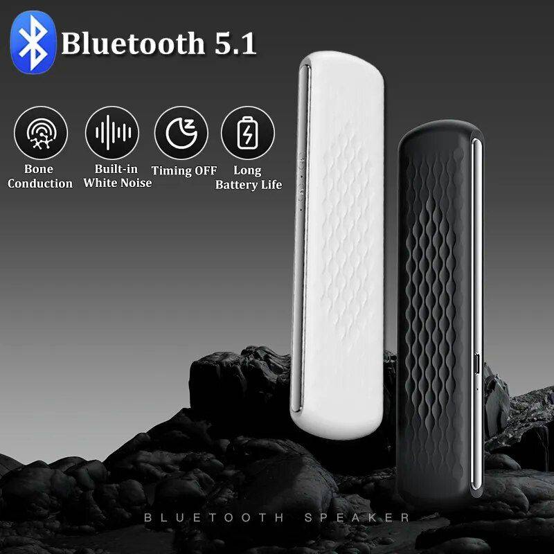 Wireless Bone Conduction Bluetooth Speaker; Under Pillow Music Box with Built-in White Noise for Improved Sleep Bluetooth Speakers Electronics Color : Black|White Wireless Bone Conduction Bluetooth Speaker; Under Pillow Music Box with Built-in White Noise for Improved Sleep Bluetooth Speakers Electronics Color : Black|White