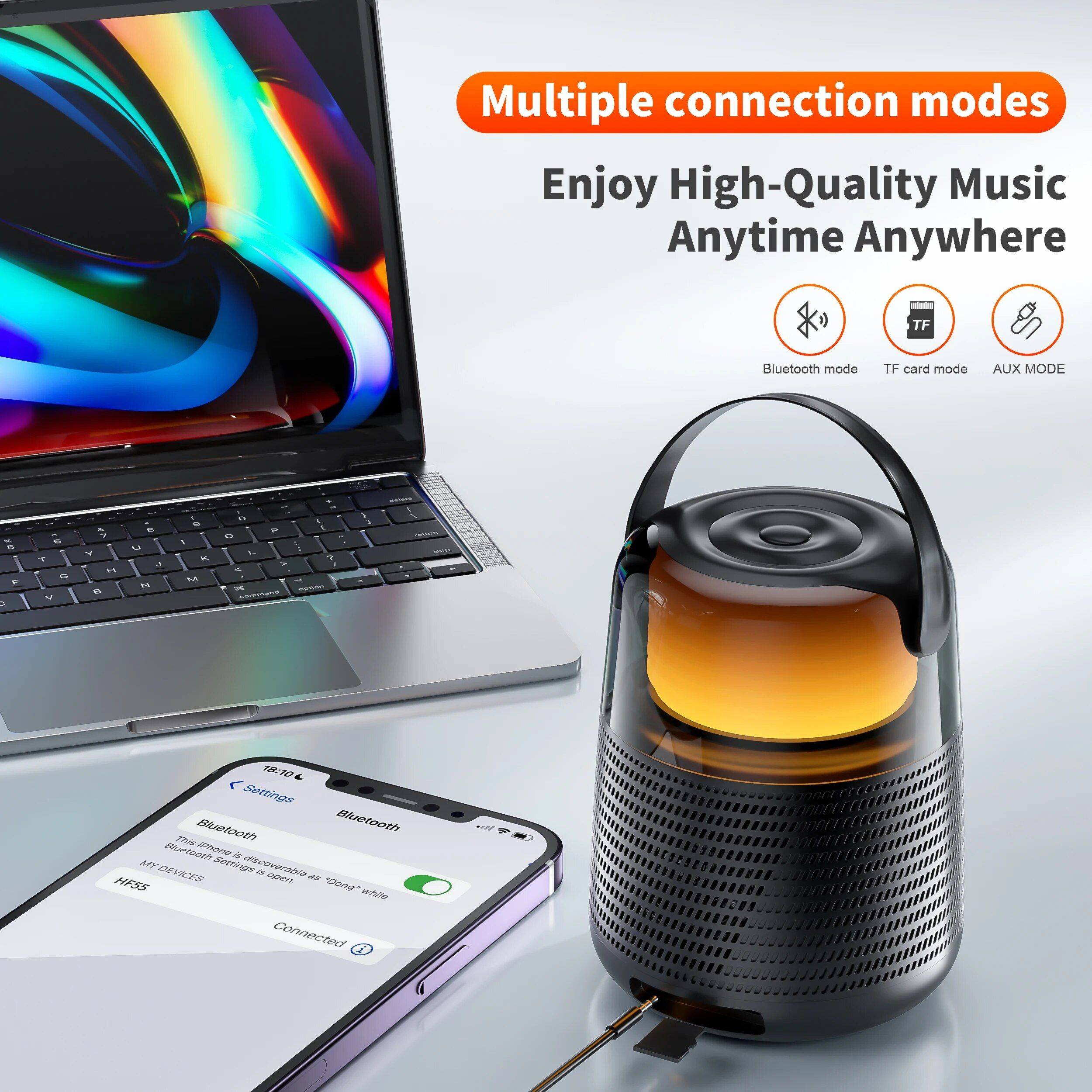 Wireless HiFi 20W Bluetooth Speaker: Portable, Waterproof and Multi-Connectivity Bluetooth Speakers Electronics Color : Black Wireless HiFi 20W Bluetooth Speaker: Portable, Waterproof and Multi-Connectivity Bluetooth Speakers Electronics Color : Black