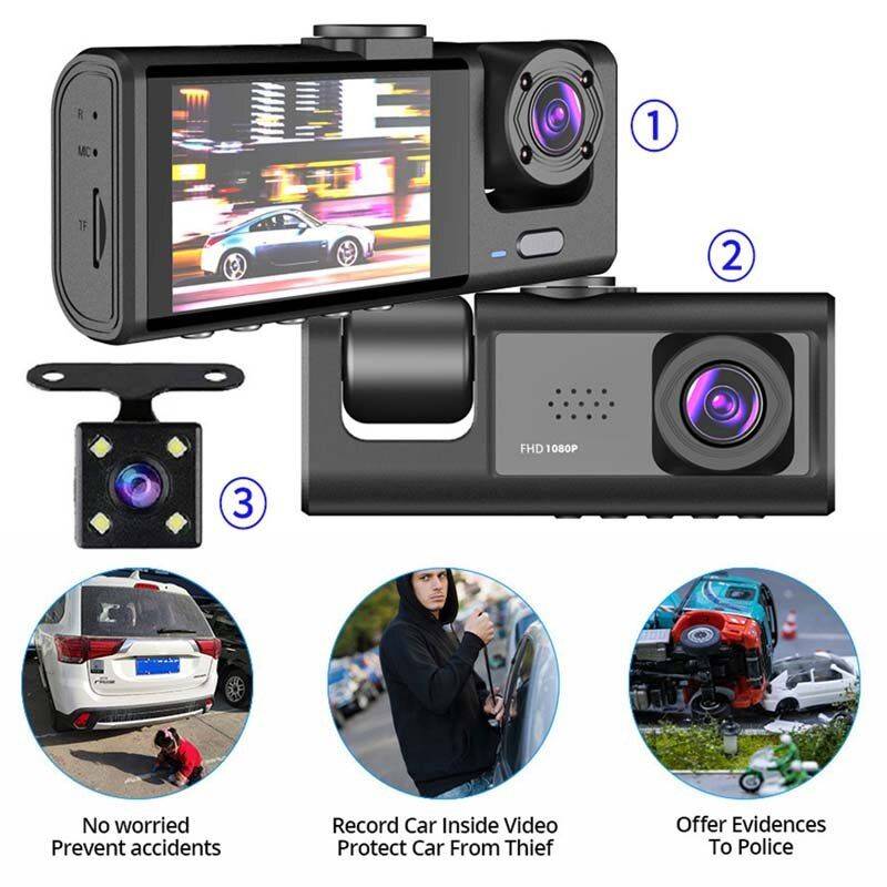 1080P Triple-Lens Dash Cam with IR Night Vision Auto Accessories SD Card Memory : 3 cameras, no card|3 cameras with 32G|2 cameras with 32G|2 cameras, no card 1080P Triple-Lens Dash Cam with IR Night Vision Auto Accessories SD Card Memory : 3 cameras, no card|3 cameras with 32G|2 cameras with 32G|2 cameras, no card
