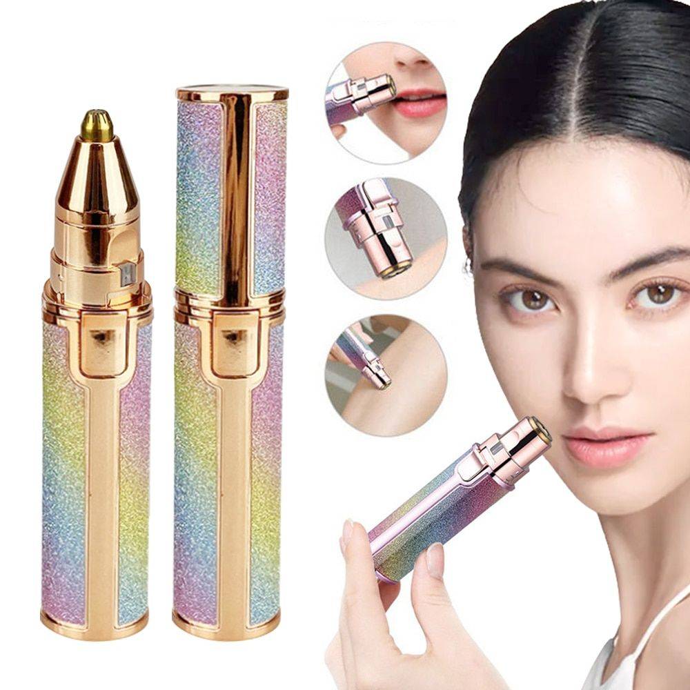 2-in-1 Portable Lipstick-Shape Electric Epilator & Eyebrow Trimmer Beauty Gadgets Color : Rainbow|Starry 2-in-1 Portable Lipstick-Shape Electric Epilator & Eyebrow Trimmer Beauty Gadgets Color : Rainbow|Starry