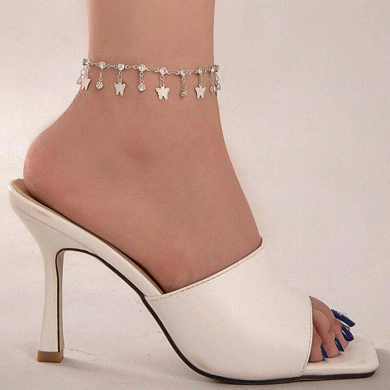 Chic Crystal Butterfly & Water Droplet Anklet Fashion Accessories Jewelry Color : Gold |Silver Chic Crystal Butterfly & Water Droplet Anklet Fashion Accessories Jewelry Color : Gold |Silver