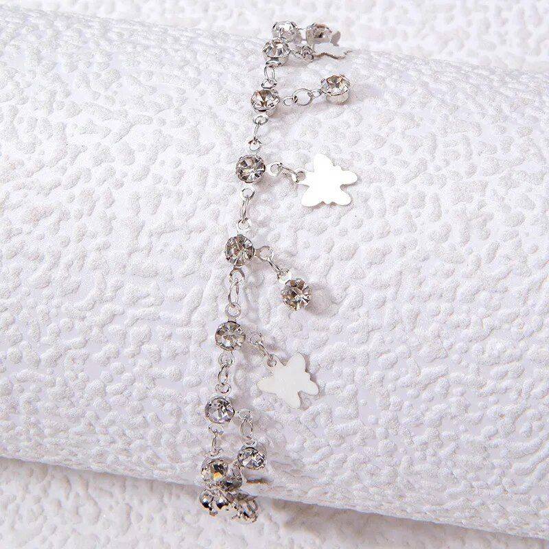 Chic Crystal Butterfly & Water Droplet Anklet Fashion Accessories Jewelry Color : Gold |Silver Chic Crystal Butterfly & Water Droplet Anklet Fashion Accessories Jewelry Color : Gold |Silver