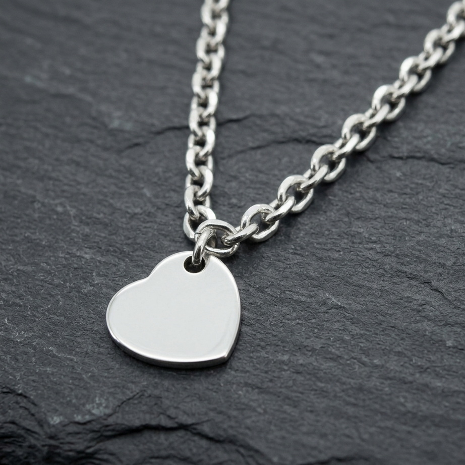 Chic Heart Charm Stainless Steel Anklet 002