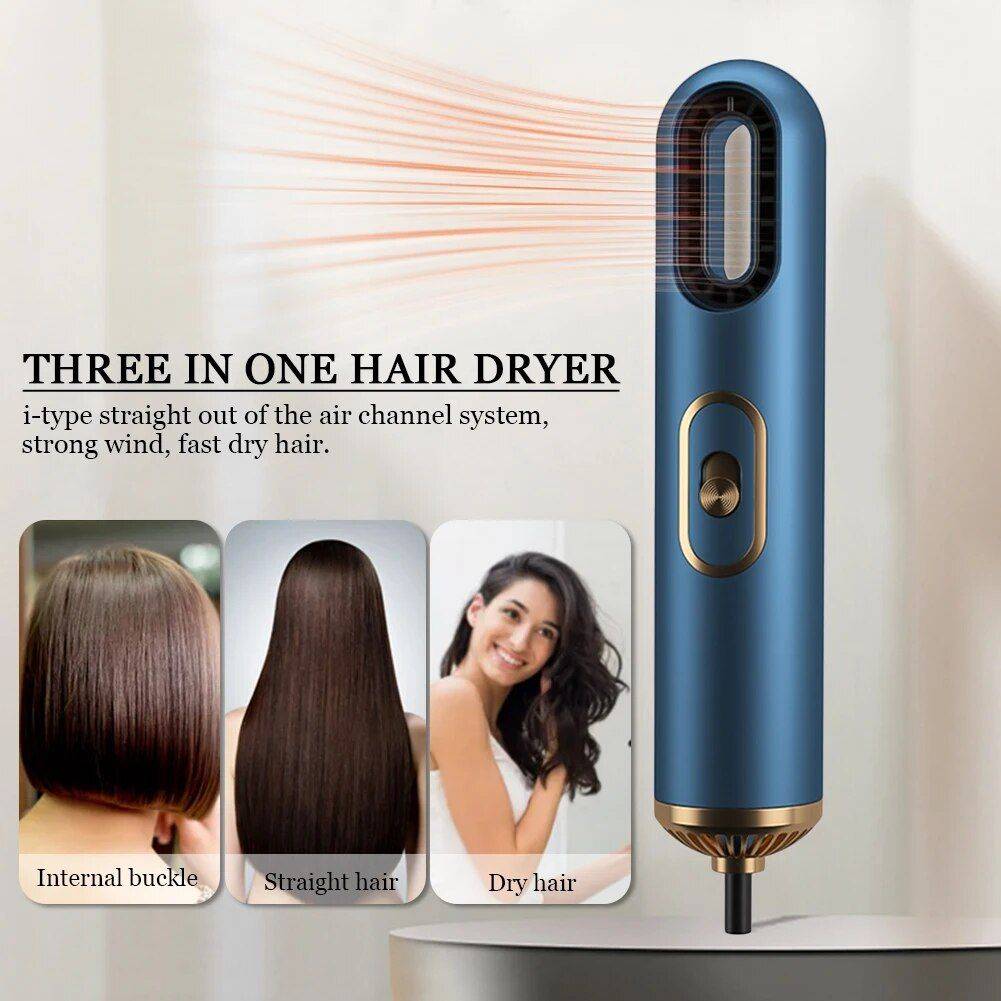 Compact 3-in-1 Anion Hair Dryer with Straightening Comb and Overheat Protection Beauty Gadgets Color : White|Grey|Gradient|Blue Compact 3-in-1 Anion Hair Dryer with Straightening Comb and Overheat Protection Beauty Gadgets Color : White|Grey|Gradient|Blue
