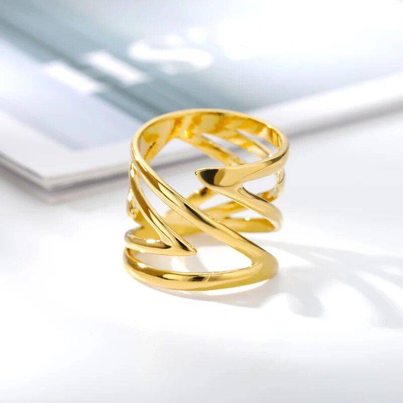 Stainless Steel Geometric Rings Fashion Accessories Jewelry Color : Gold|Silver Stainless Steel Geometric Rings Fashion Accessories Jewelry Color : Gold|Silver