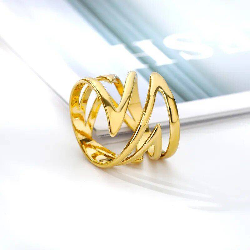 Stainless Steel Geometric Rings Fashion Accessories Jewelry Color : Gold|Silver Stainless Steel Geometric Rings Fashion Accessories Jewelry Color : Gold|Silver