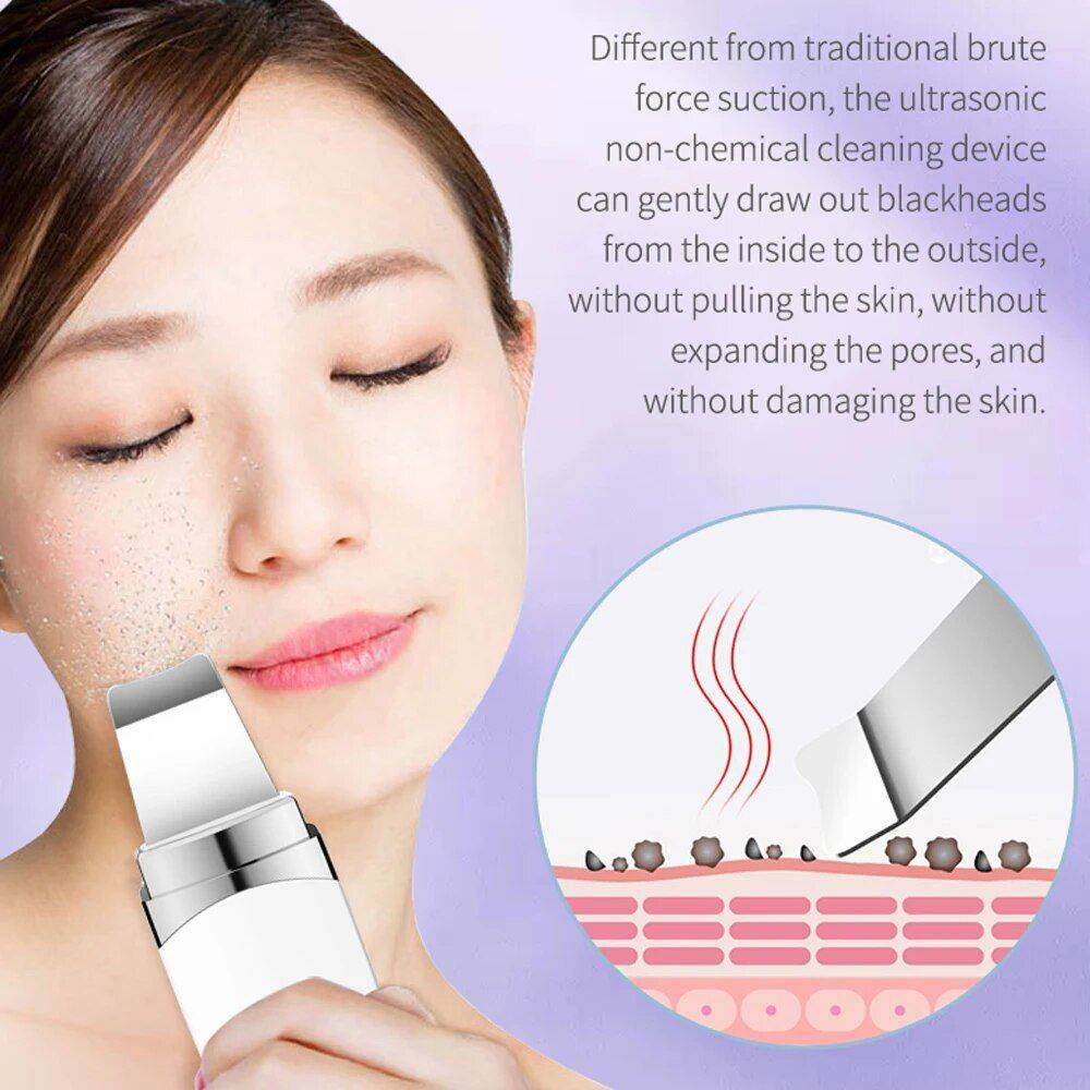 Ultrasonic Facial Scrubber: Deep Cleansing & Rejuvenation Spatula Beauty Gadgets Ultrasonic Facial Scrubber: Deep Cleansing & Rejuvenation Spatula Beauty Gadgets