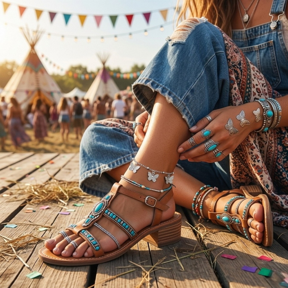 Boho Butterfly Anklet 007