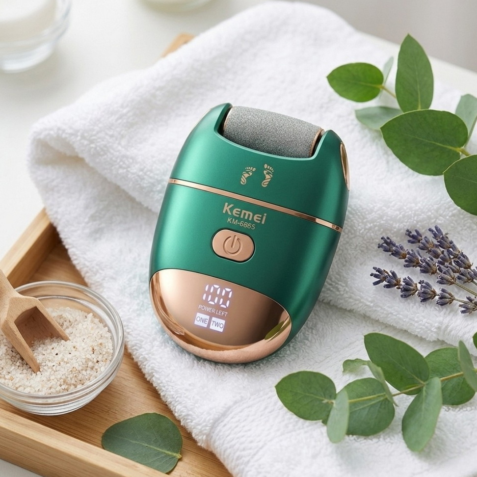 Rechargeable Electric Foot Callus Remover with 3 Grinding Rollers Foot Color : Green Rechargeable Electric Foot Callus Remover with 3 Grinding Rollers Foot Color : Green