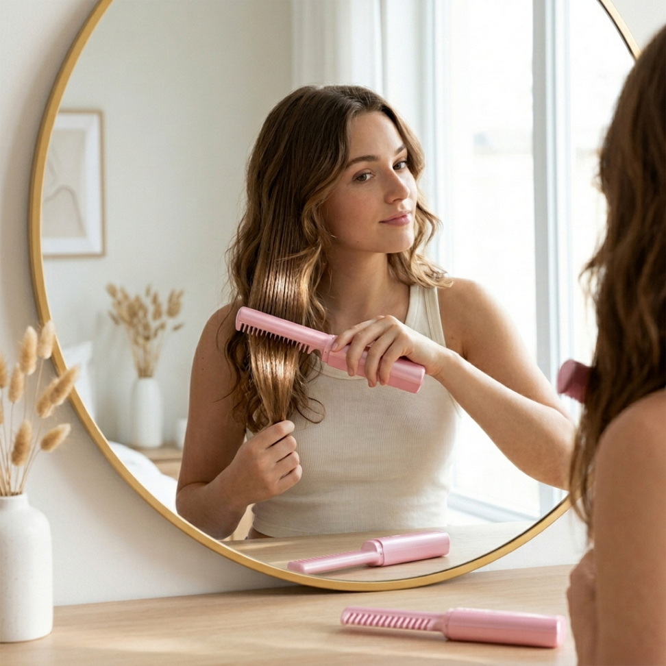 2-in-1 Cordless Hair Styler – Straighten & Curl Anywhere Hair Color : Green|Pink|Purple 2-in-1 Cordless Hair Styler – Straighten & Curl Anywhere Hair Color : Green|Pink|Purple
