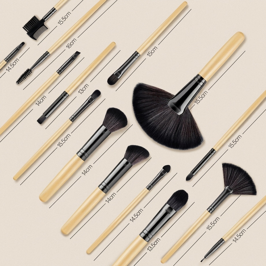 32-Piece Natural Hair Makeup Brush Set 004