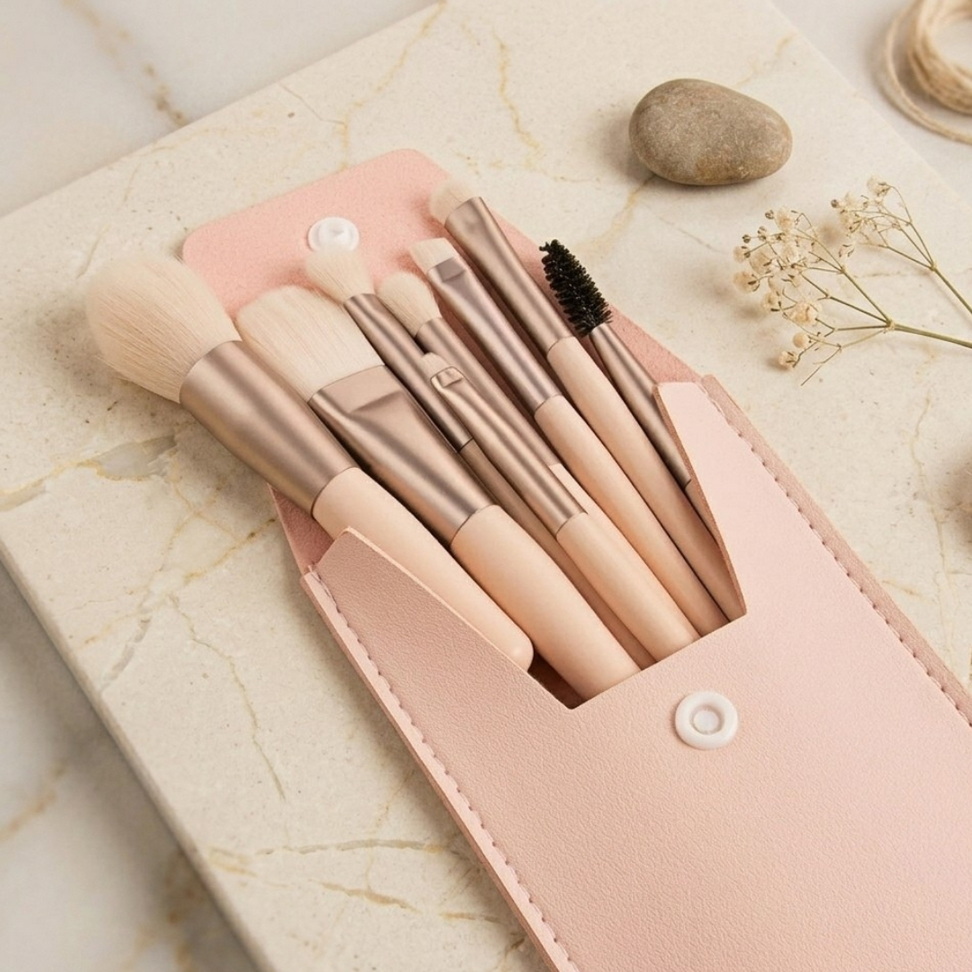 8-Piece Mini Travel Makeup Brush Set 005
