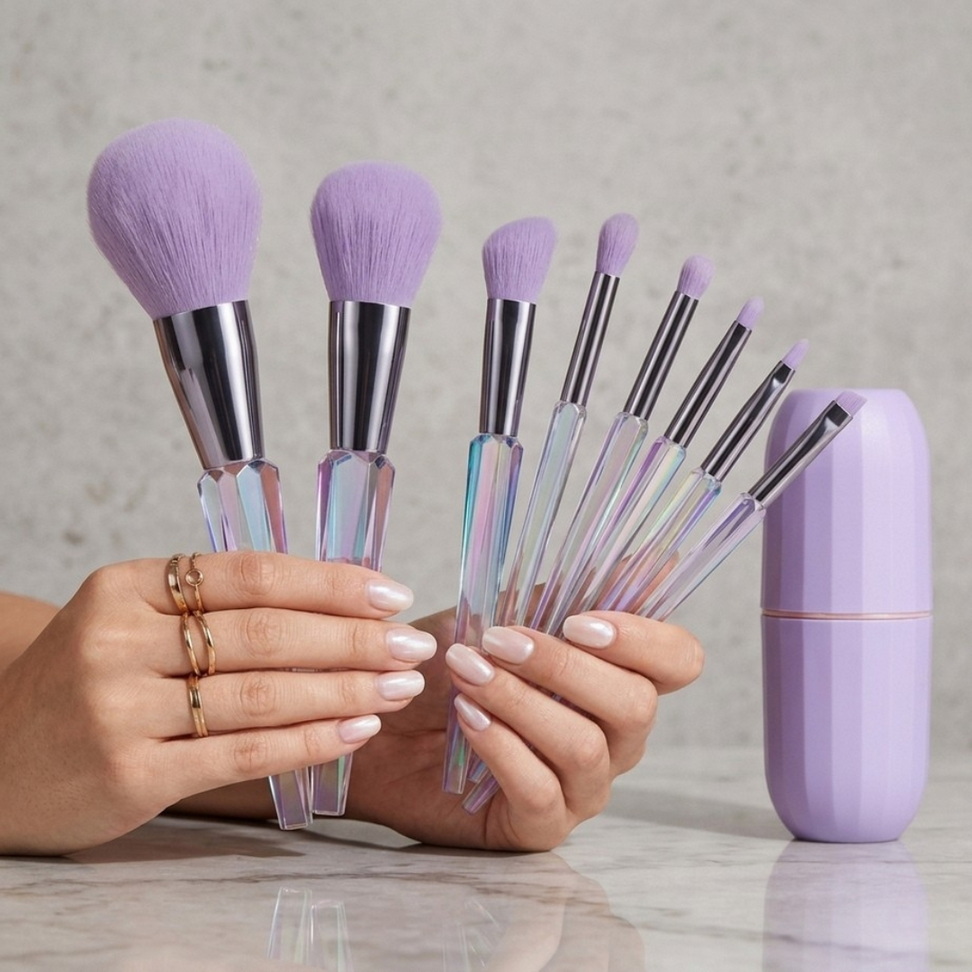 Complete Transparent Makeup Brush Set 002