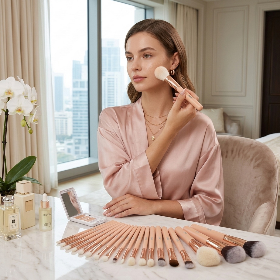 Premium Pink Makeup Brush Set 003