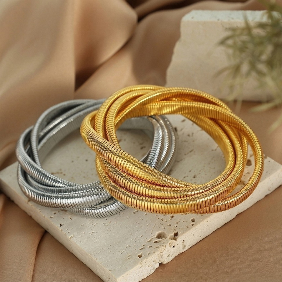 Punk Geometric Bangle 001