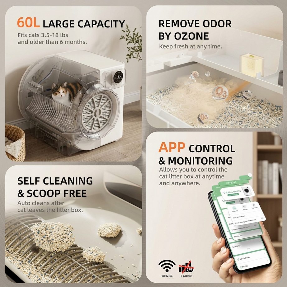 Cat Sandbox Automatic Collector Cat Litter 001