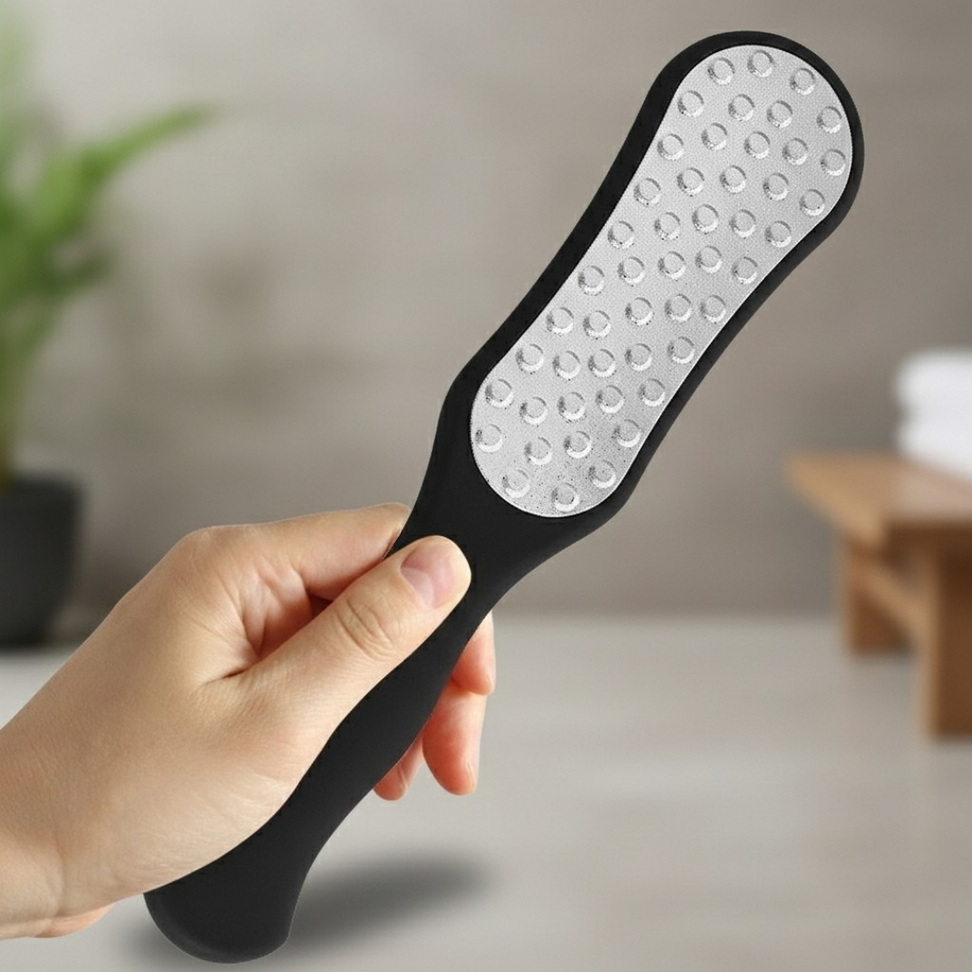 Double-Sided Stainless Steel Foot File Foot Color : Black|White|Gold Double-Sided Stainless Steel Foot File Foot Color : Black|White|Gold