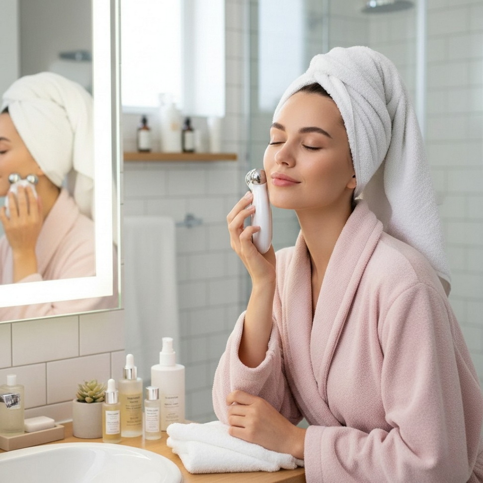 EMS Facial Microcurrent Roller Body Massage Color : Pink|White EMS Facial Microcurrent Roller Body Massage Color : Pink|White