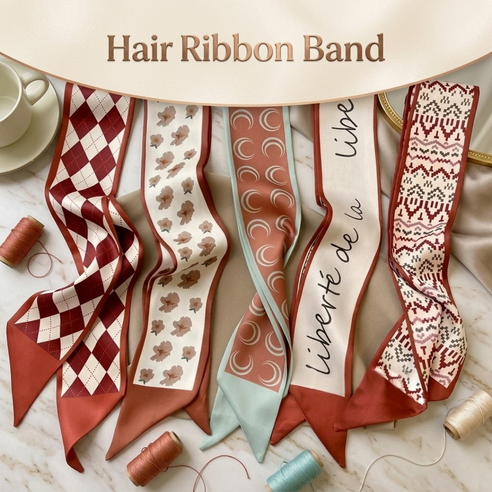 Floral Silk Ribbon Scarf 001