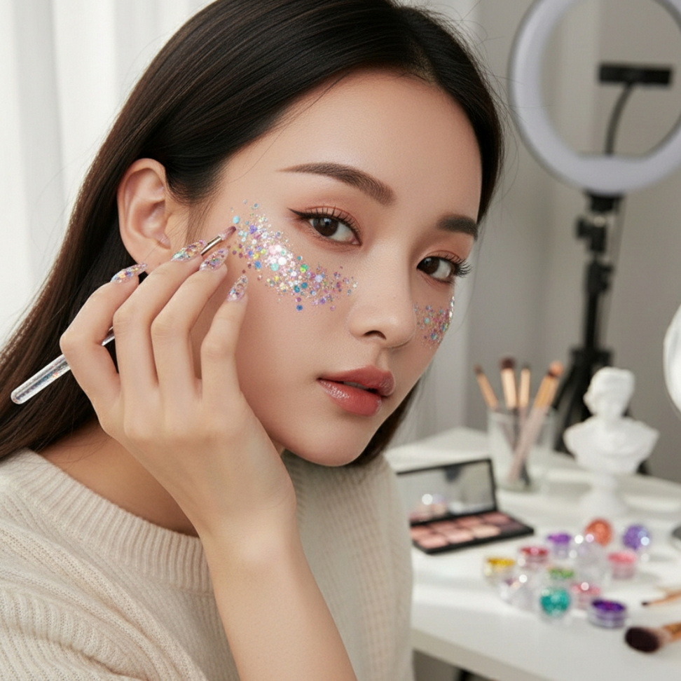 Holographic Chunky Nail Glitters Best Deals Nails Set : 24 Pcs Holographic Chunky Nail Glitters Best Deals Nails Set : 24 Pcs