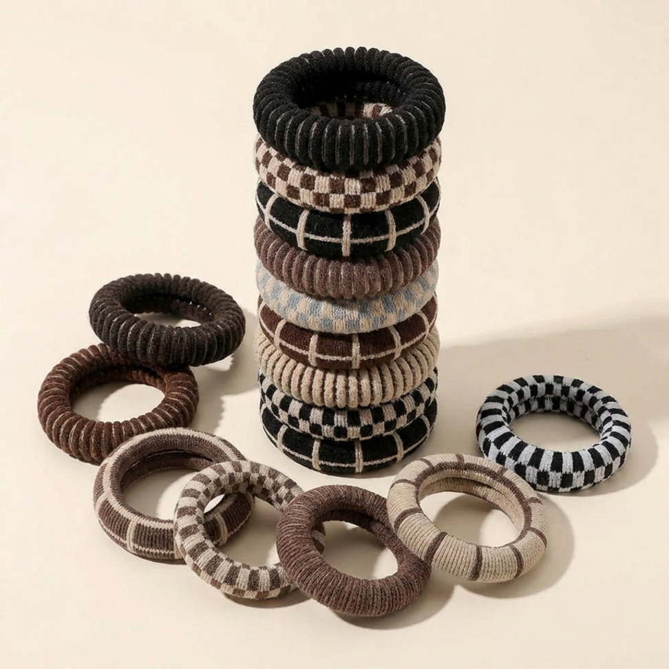 Knitted Lattice Scrunchies Hair Color : Auburn & Beige|Beige & Black Checkered|Beige & Brown|Beige & Brown Checkered|Beige & Gray Checkered|Beige & Light Brown Checkered|Beige Stripes|Black & Beige|Black Striped|Black & White Checkered|Brown & Beige|Brown Strupes|Dark Brown Stiped|Light Brown & Beige|Light Brown Striped Knitted Lattice Scrunchies Hair Color : Auburn & Beige|Beige & Black Checkered|Beige & Brown|Beige & Brown Checkered|Beige & Gray Checkered|Beige & Light Brown Checkered|Beige Stripes|Black & Beige|Black Striped|Black & White Checkered|Brown & Beige|Brown Strupes|Dark Brown Stiped|Light Brown & Beige|Light Brown Striped