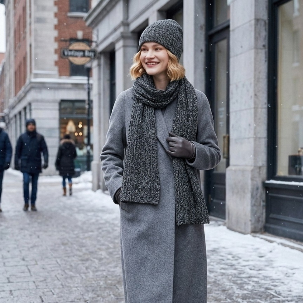 Luxurious 100% Cashmere Knit Winter Scarf for Women Scarves Color : Black|Beige Luxurious 100% Cashmere Knit Winter Scarf for Women Scarves Color : Black|Beige