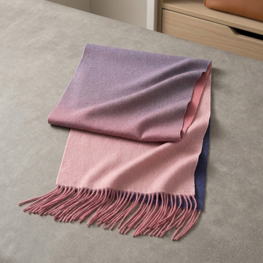 Luxurious Cashmere Scarf with Tassels 003