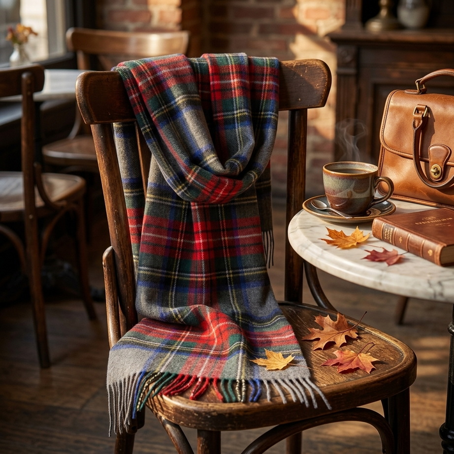 Luxury Cashmere Scarf with Tassels 003