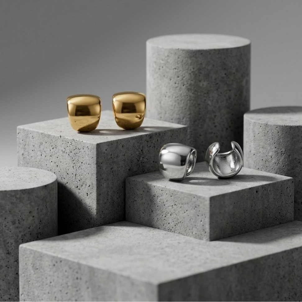 Minimalist Stainless Steel Ear Clips 005