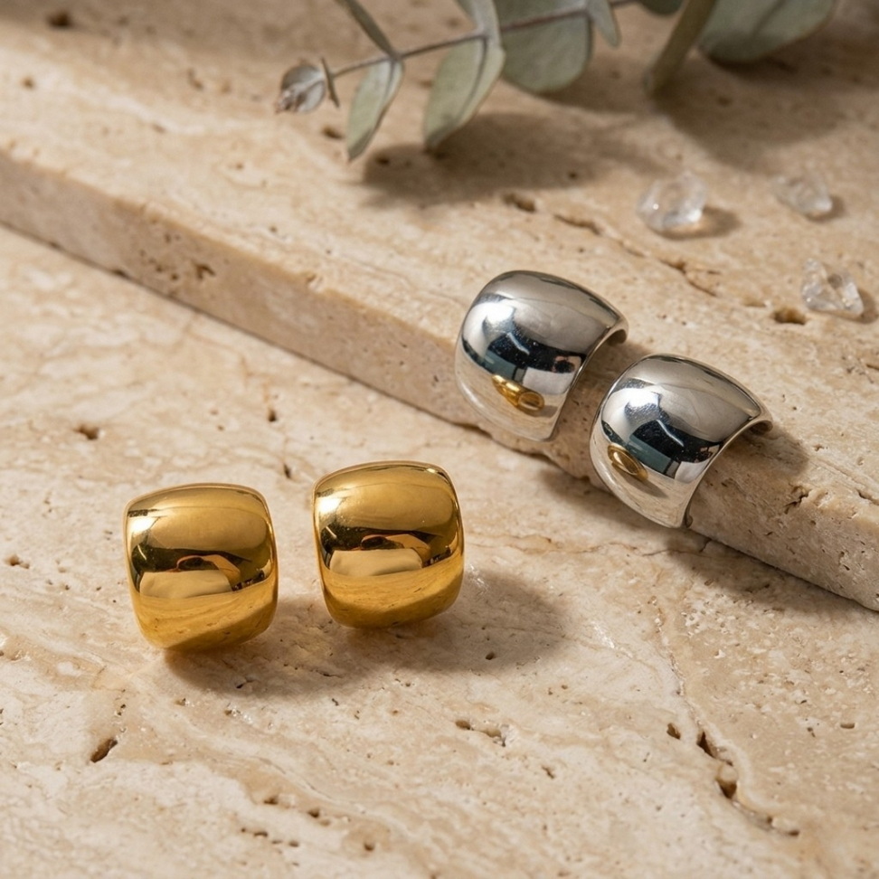 Minimalist Stainless Steel Ear Clips 006