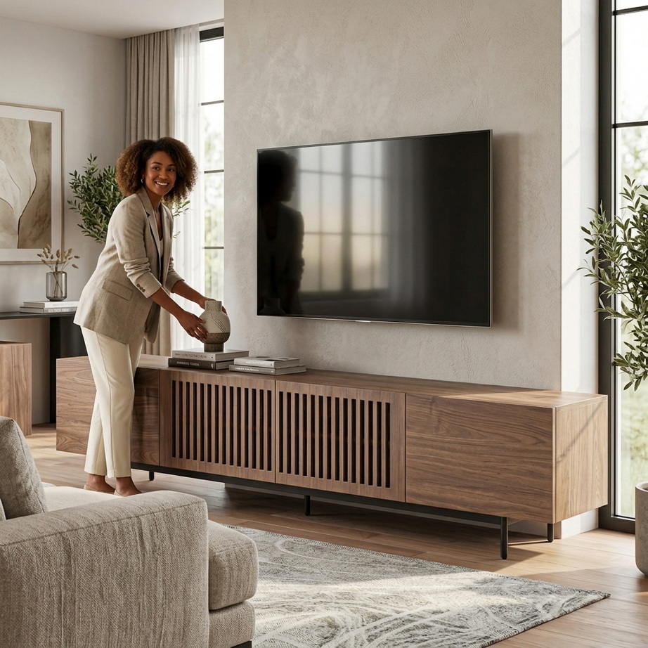 Modern Chic 2M Lowboard TV Stand 001