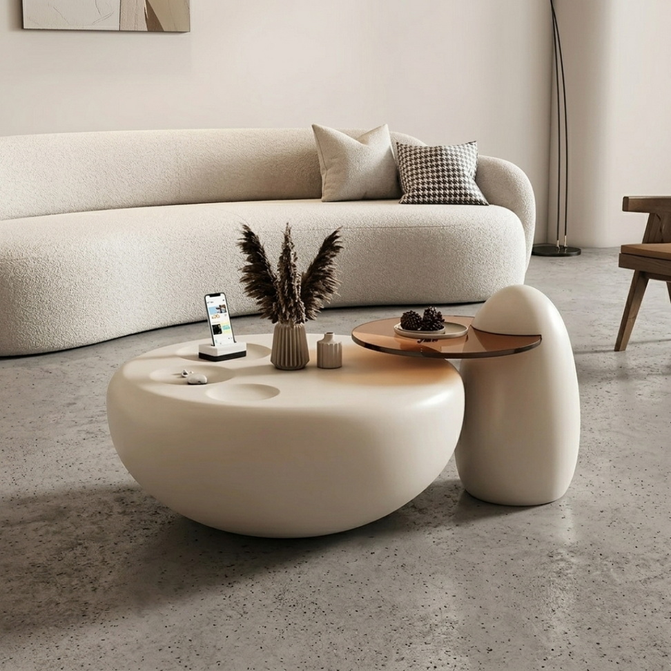 Modern Minimalist Round Coffee Table 001