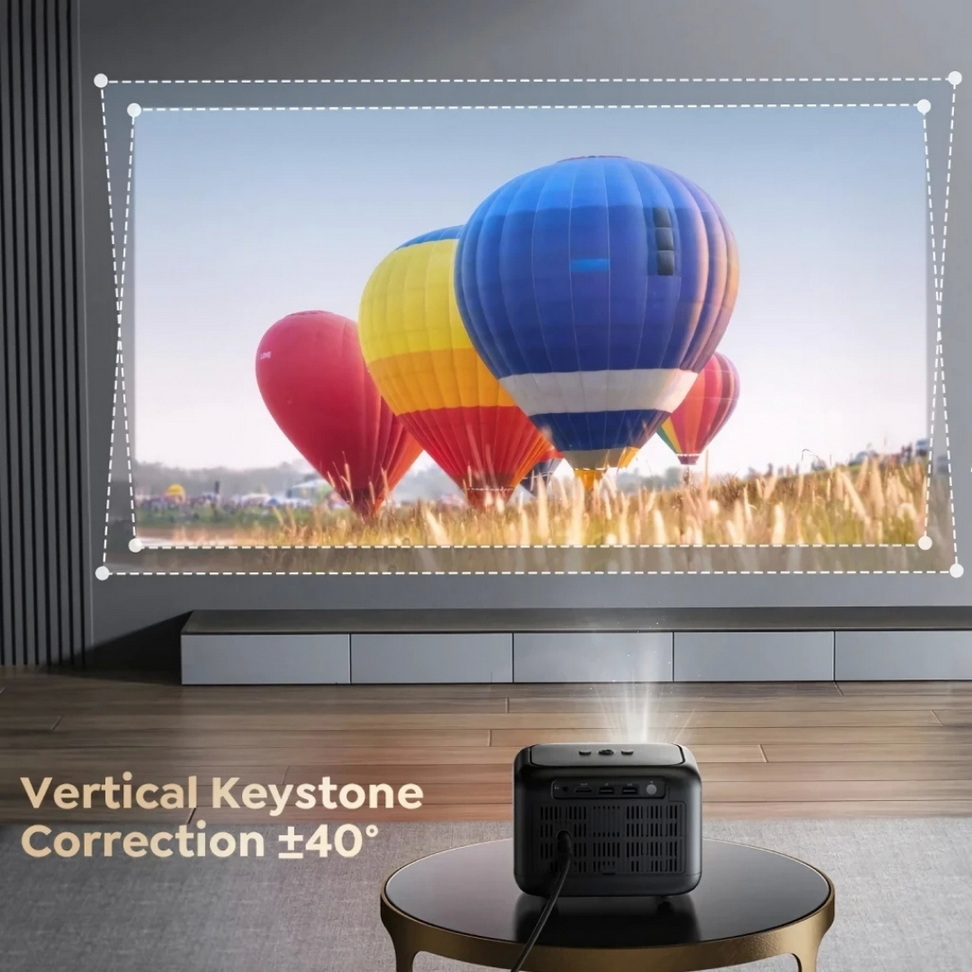 Portable 1080p Smart Projector Projectors Color : Black Portable 1080p Smart Projector Projectors Color : Black