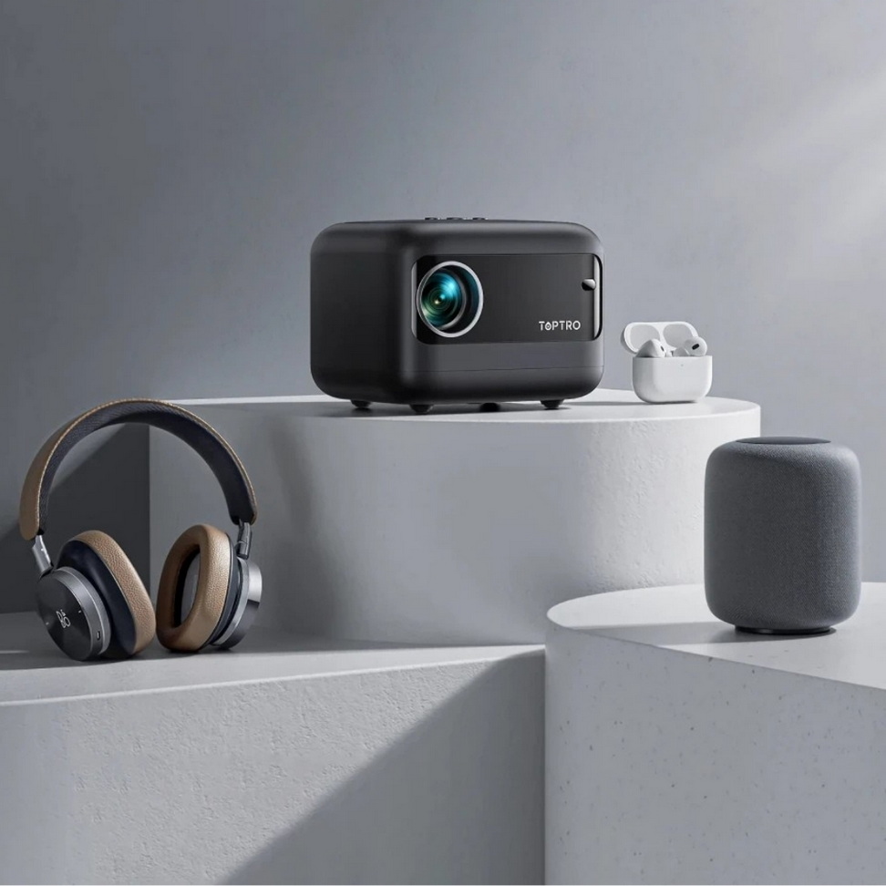 Portable 1080p Smart Projector Projectors Color : Black Portable 1080p Smart Projector Projectors Color : Black