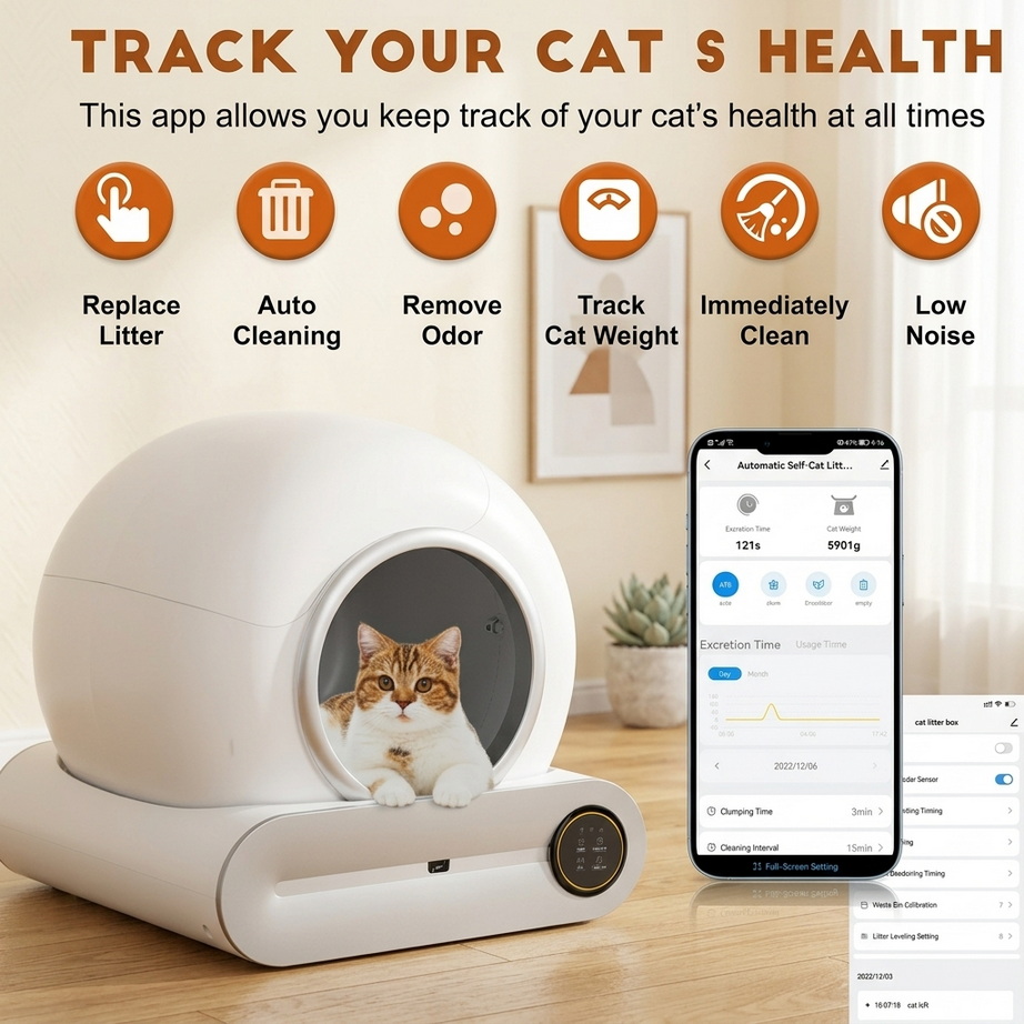 Smart Self-Cleaning Cat Litter Box 001