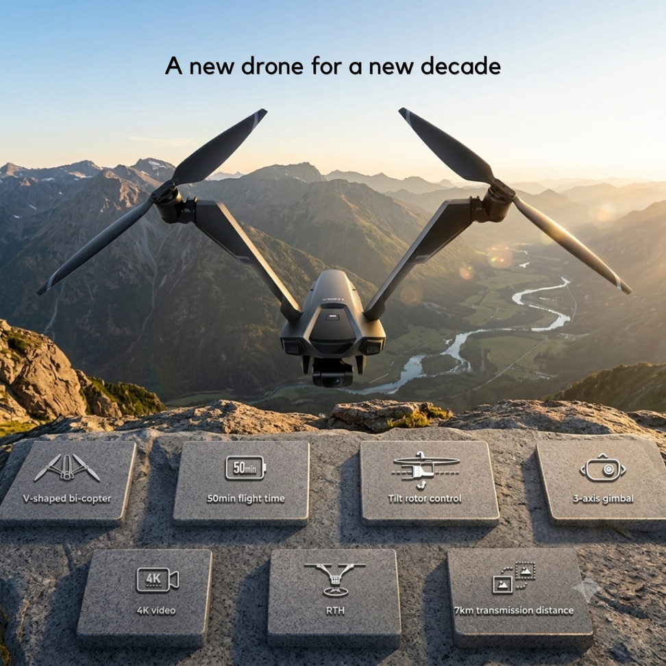 V-Coptr Falcon V-Shaped Bi-Copter 001