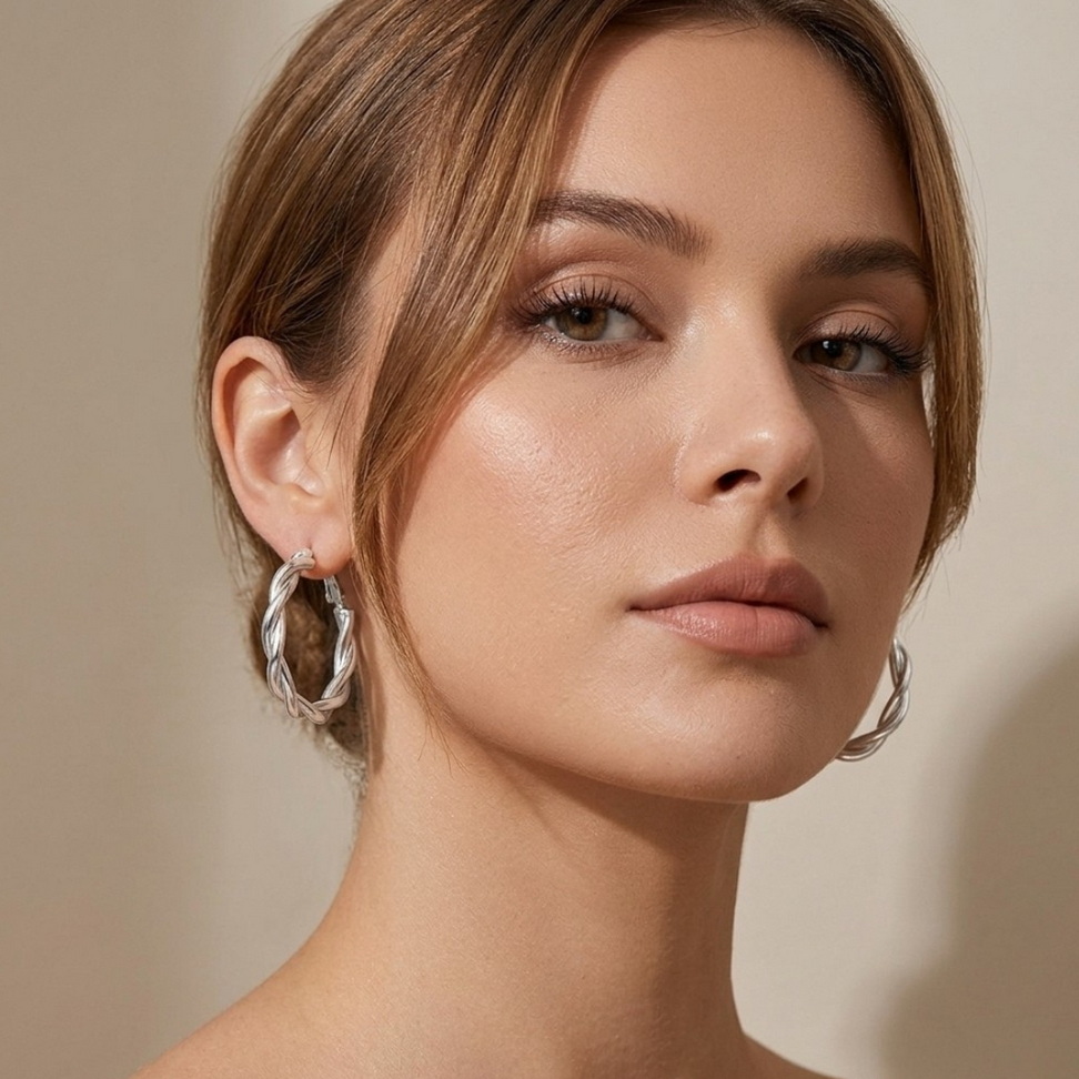 Vintage Round Braid Drop Earrings – 005