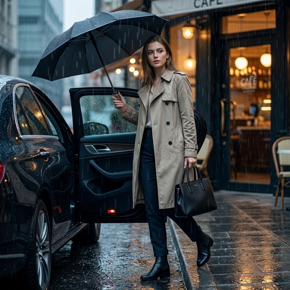 Windproof Reverse Folding Umbrella 007